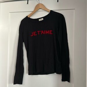 Zadig & Voltaire Je T'aime Sweater Black Size small